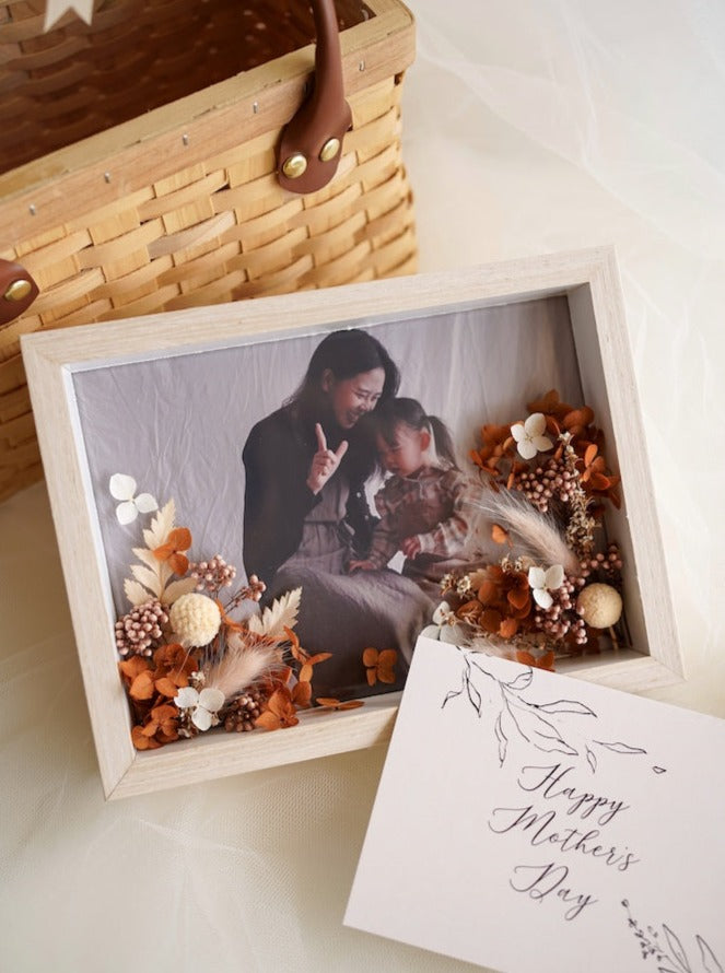 Mother's Day Preserved Floral Frame & Basket Set